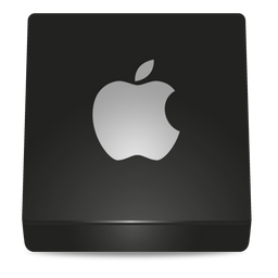 Disc Apple Black Icon 256x256 png